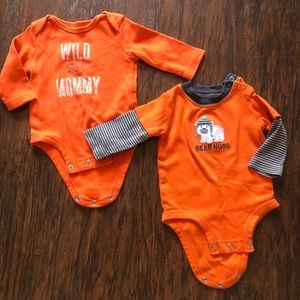 orange long sleeve onesie